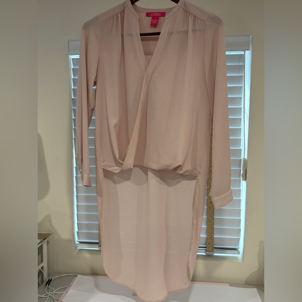 Catherine Malandrino Soft Pink Long Blouse